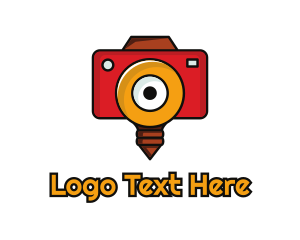 Flash - Camera Flash Bulb logo design