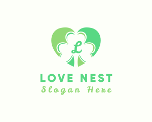 Clover Heart Letter logo