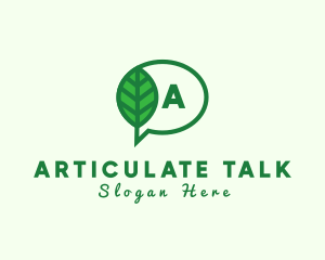 Natural Leaf Environment Chat  logo design