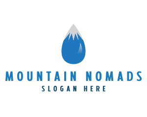 Water Droplet Mountain logo design