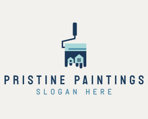 Paint Roller House Painter  logo design