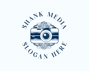 Floral Media Camera logo design