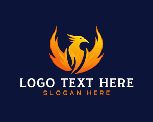 Mythical Creature Phoenix logo