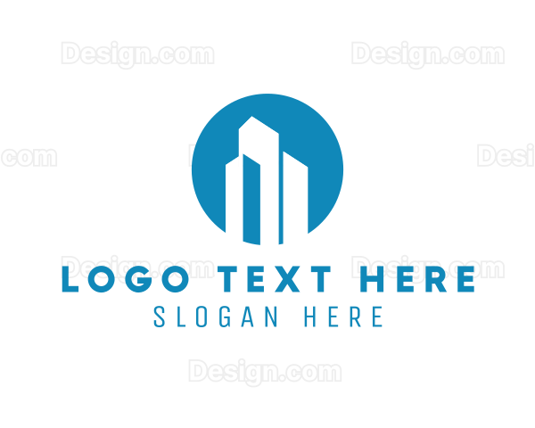 Simple Skyscraper Building Logo