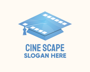 Film School Academy Graduate logo design