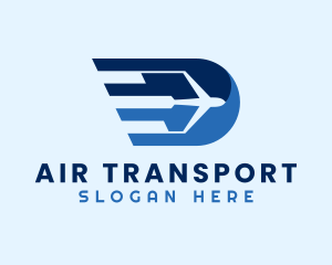 Airplane Cargo Logistics logo design