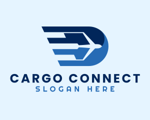 Airplane Cargo Logistics logo design