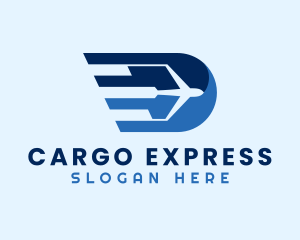 Airplane Cargo Logistics logo design