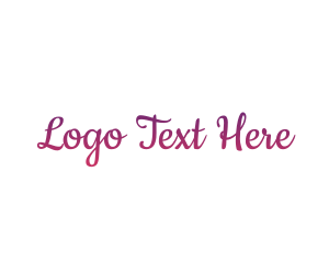 Handwriting - Grandient Purple Handwriting logo design