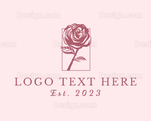 Rose Flower Florist Logo