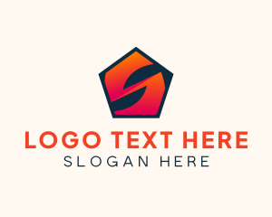 Geometry - Modern Pentagon Letter S logo design