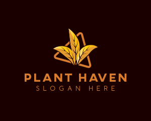 Leaves Plant Organic logo design