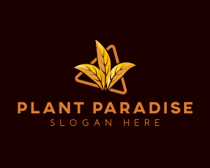 Leaves Plant Organic logo design