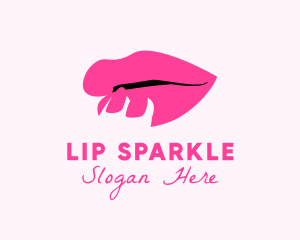 Nail Polish Sexy Lips logo design