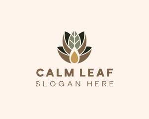 Leaf Spa Essence Oil logo design