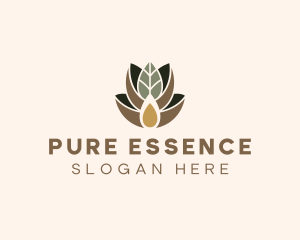 Leaf Spa Essence Oil logo design