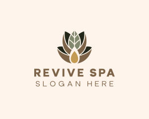 Leaf Spa Essence Oil logo design