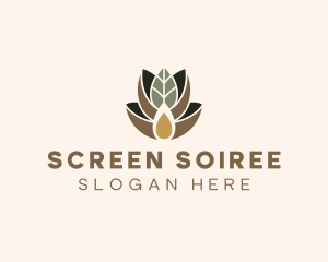 Leaf Spa Essence Oil logo design