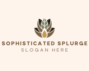 Leaf Spa Essence Oil logo design