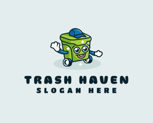 Garbage Can Trash Bin logo design