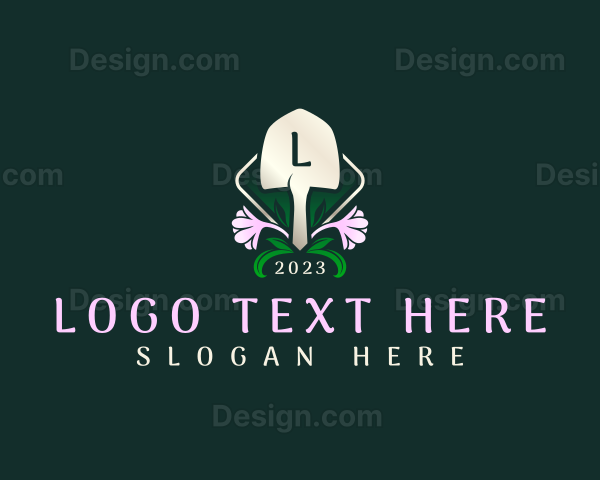 Florist Garden Shovel Logo