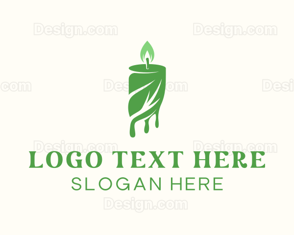 Candle Light Leaf Logo