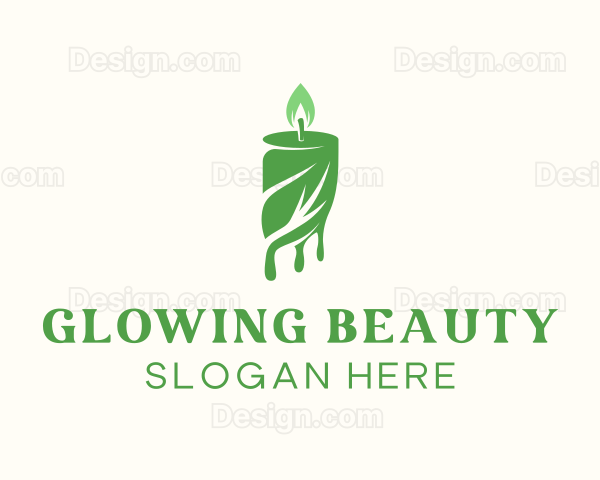 Candle Light Leaf Logo