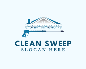 Pressure Washing Roof Cleaning logo design