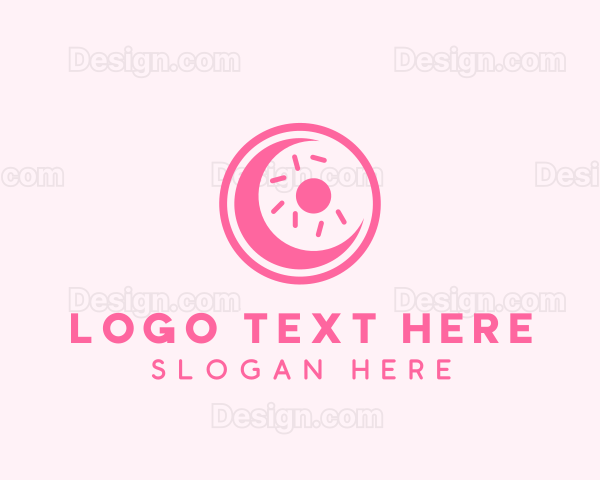 Pink Donut Moon Logo