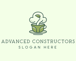 Green Organic Coffee Tea logo design