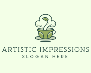 Green Organic Coffee Tea logo design