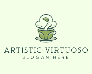 Green Organic Coffee Tea logo design