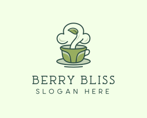 Green Organic Coffee Tea logo design