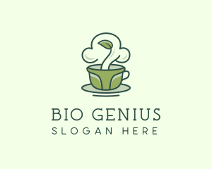 Green Organic Coffee Tea logo design