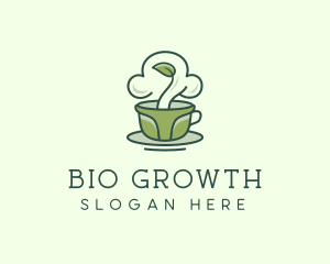 Green Organic Coffee Tea logo design