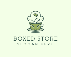 Green Organic Coffee Tea logo design