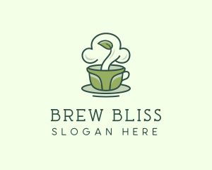 Green Organic Coffee Tea logo design