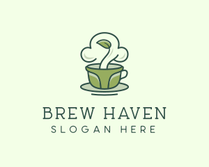 Green Organic Coffee Tea logo design