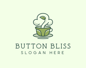 Green Organic Coffee Tea logo design