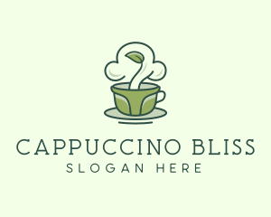 Green Organic Coffee Tea logo design