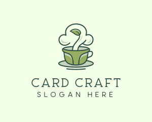 Green Organic Coffee Tea logo design