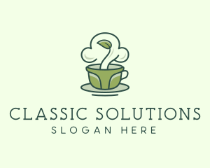 Green Organic Coffee Tea logo design