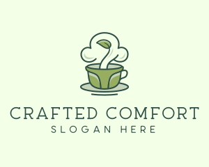 Green Organic Coffee Tea logo design