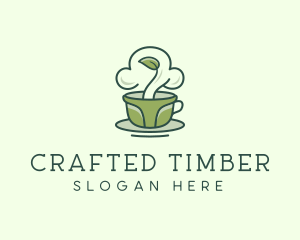 Green Organic Coffee Tea logo design