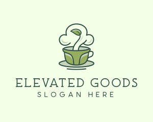 Green Organic Coffee Tea logo design