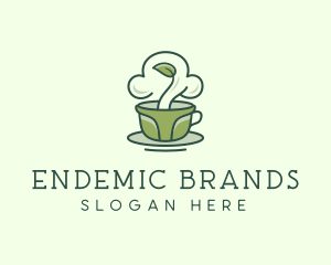 Green Organic Coffee Tea logo design