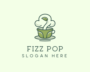 Green Organic Coffee Tea logo design