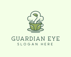 Green Organic Coffee Tea logo design