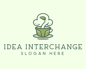 Green Organic Coffee Tea logo design