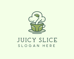 Green Organic Coffee Tea logo design